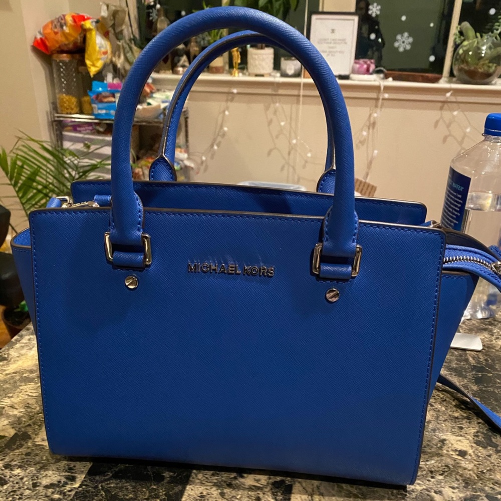 Michael Kors electic blue satchel